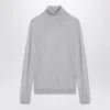 Brunello Cucinelli Light Grey Turtleneck In Cashmere Blend