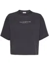 Brunello Cucinelli Cropped Touched By Nature T-shirt In Grey