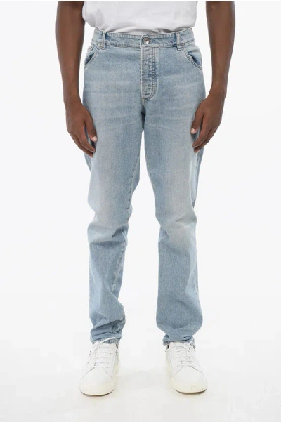 Brunello Cucinelli Light Wash Slim Fit Denims With Belt Loops 16cm
