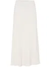 Brunello Cucinelli Flute Twill Couture Skirt In Light Yellow