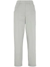 BRUNELLO CUCINELLI LIGHTWEIGHT BAGGY PANTS WITH SHINY TAB