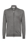 Brunello Cucinelli Cashmere-silk Cardigan In Dark Grey