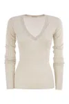 Brunello Cucinelli Women Lightweight Cashmere And Silk Broad Rib Sweater