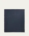 Brunello Cucinelli Lightweight Cashmere-blend Scarf In Blue