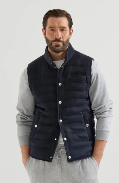 Brunello Cucinelli Lightweight Cashmere Flannel Down Vest In Multi