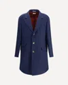 Brunello Cucinelli Lightweight Cloth Coat In Blue