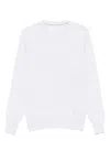 Brunello Cucinelli Lightweight Crew Neck Sweater With Soft Texture In White