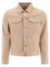 Brunello Cucinelli Lightweight Denim Jacket Jackets Beige