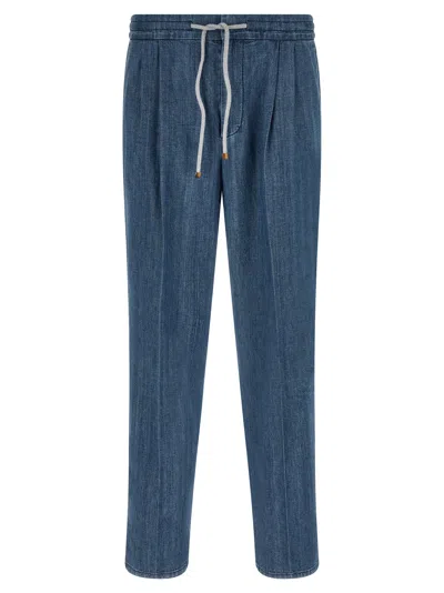 Brunello Cucinelli Lightweight Denim Jeans In Blue