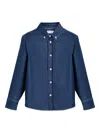 Brunello Cucinelli Lightweight Denim Shirt In Blue