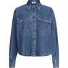 Brunello Cucinelli Lightweight Denim Shirt In Blue