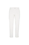 Brunello Cucinelli Gabardine Garment Dyed Trousers In White