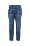 Brunello Cucinelli Slim-cut Mid-rise Jeans In Medium Denim