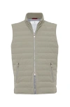 Brunello Cucinelli High-neck Quilted Gilet In Military