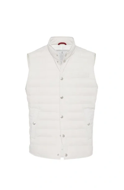 Brunello Cucinelli Lightweight Down Vest In White