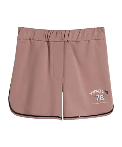 Brunello Cucinelli Lightweight French-terry Shorts In Nude