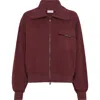 Brunello Cucinelli Lightweight French Terry Sweatshirt In Burgundy