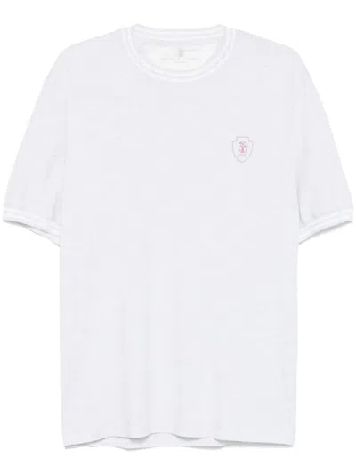 Brunello Cucinelli T-shirt Aus Leichtem Jersey In Grau