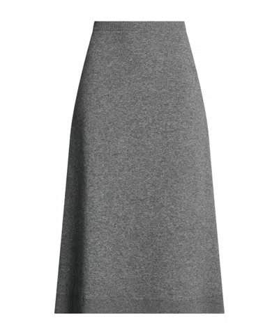 Brunello Cucinelli Lightweight Knit Long Dress In Gray