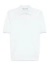 Brunello Cucinelli Lightweight Cotton Knit Polo Shirt In White