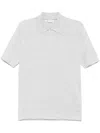 Brunello Cucinelli Grey Jersey Faux-layering Polo Shirt In White