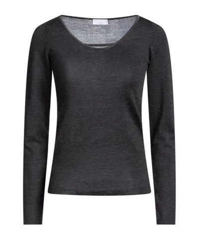 Brunello Cucinelli Lightweight Knit Sweater In Purple