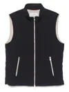 Brunello Cucinelli Dark Blue Nylon Down Jacket In Blue
