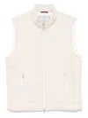 Brunello Cucinelli Lightweight Padded Vest In Neutral