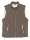 Brunello Cucinelli Men Lightweight Padded Vest In Brown