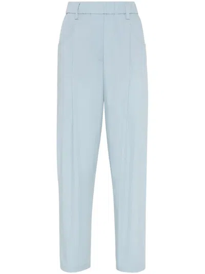 BRUNELLO CUCINELLI LIGHTWEIGHT POPLIN FIVE-POCKET TRACK PANTS WITH MON