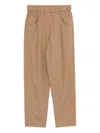 Brunello Cucinelli Lightweight Poplin Five-pocket Track Trousers With Monili Clothing In Nude