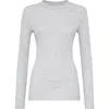 Brunello Cucinelli Shimmer-effect Round-neck Knit In Gray