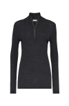 Brunello Cucinelli Virgin Wool-cashmere Rib-knit Sweater In Anthracite