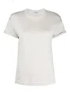 Brunello Cucinelli Short Sleeves Round-neck In Blanco