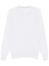 Brunello Cucinelli Lightweight Crew Neck Sweater With Soft Texture In Blue