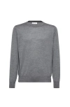 Brunello Cucinelli Ribbed Crew Neck Sweater With Long Sleeves In Gray