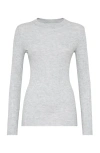 Brunello Cucinelli Cashmere Basic Crewneck Sweater In Light Grey