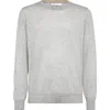 Brunello Cucinelli Light Grey Virgin Wool And Cashmere Jumper In Pebble