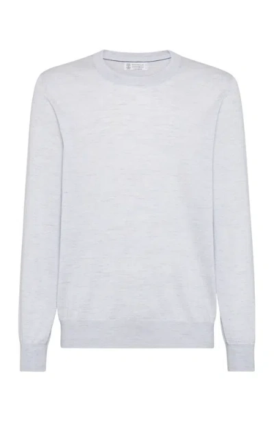 Brunello Cucinelli Lightweight Sweater In Sky Blue