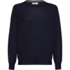 Brunello Cucinelli Men Wool Sweater In Navy Blue