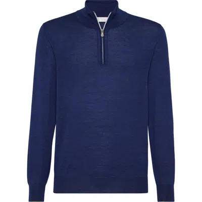 BRUNELLO CUCINELLI BRUNELLO CUCINELLI LIGHTWEIGHT SWEATER WITH ZIP