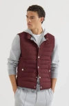 Brunello Cucinelli Lightweight Techno Fabric Down Vest In Multi