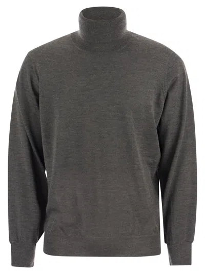 BRUNELLO CUCINELLI LIGHTWEIGHT TURTLENECK SWEATER IN CASHMERE AND SILK