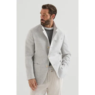 Brunello Cucinelli Lightweight Water-resistant Cashmere Outerwear Blazer In White