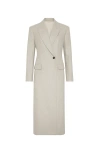 Brunello Cucinelli Wool Coat Peak Lapels In Beige