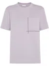 Brunello Cucinelli T-shirt With Embellishments In Purple