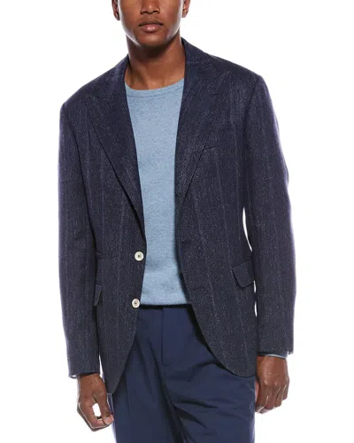 Brunello Cucinelli Linen In Blue