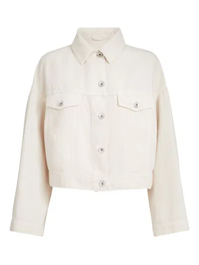Brunello Cucinelli Stylish Tailored Bull Jacket For Women In White