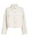 Brunello Cucinelli Short Bull Jacket Adjustable Hem In White