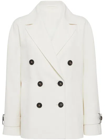 BRUNELLO CUCINELLI BRUNELLO CUCINELLI LINEN AND COTTON CABAN